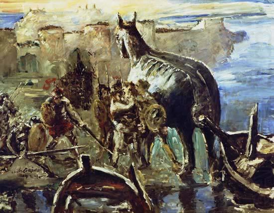 Lovis Corinth Trojanisches Pferd von Lovis Corinth, china oil painting image